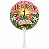 8Pcs DIY Diamond Painting Church Handheld Fans, Christian Bible Verse Scripture Hand Fans with Plastic Handles, Religious Inspirational Church Welcome Gifts for Visitors, Women Men, Bridal Shower Guest Favors