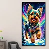 (40*70cm)Aurora Running Dog - Full Round Drill Diamond Painting