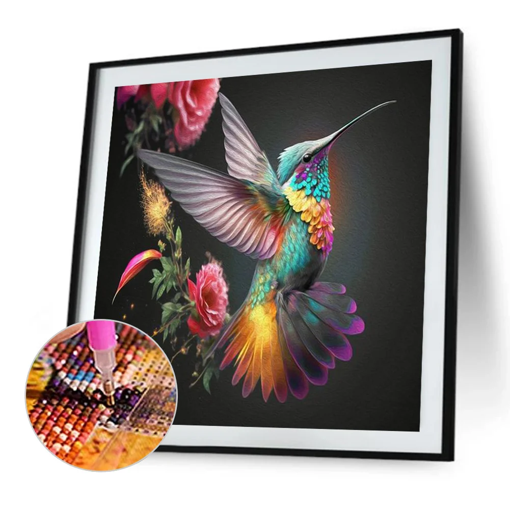Diamond Painting - Full Round Drill - Hummingbird(30*30cm)
