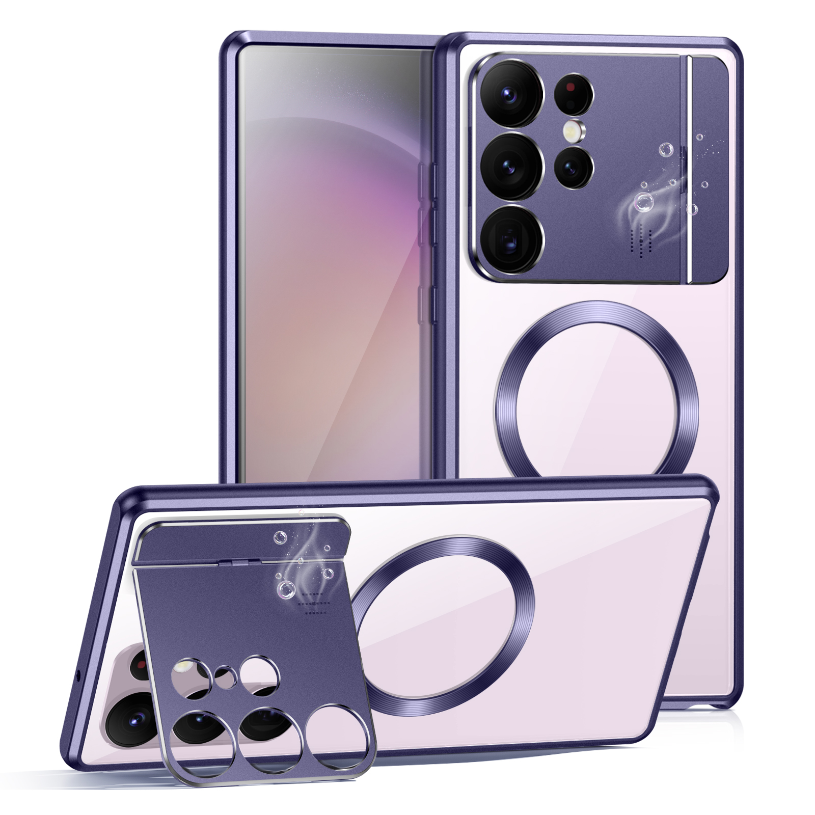 For Samsung S22/S23Ultra Magnetic Suction Folding Bracket Aromatherapy Phone Case