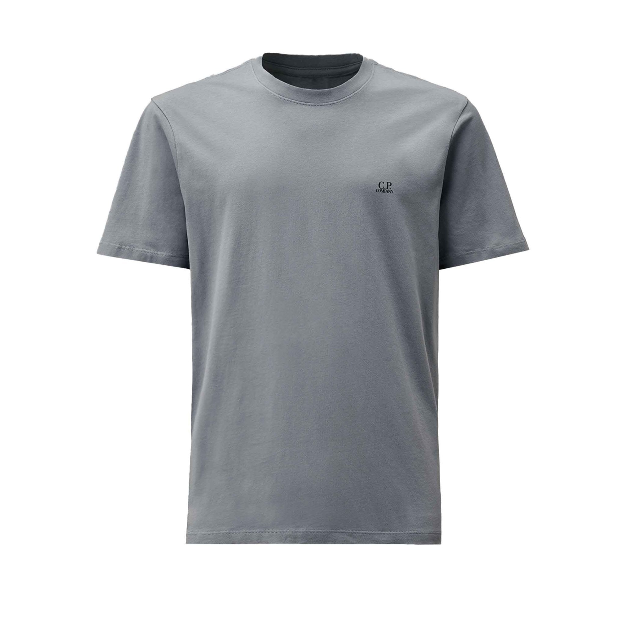 C.P. Company Jersey Back Goggle T-shirt in Stormy Weather- Blue