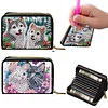 2pcs Cat Dog Pattern Diamond Painting Fashion Card Holder Compact Coin Purse