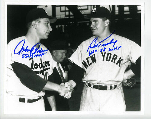 Johnny Podres Brooklyn Dodgers & Bob Turley Yankees Signed 8x10 Photo Poster painting