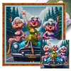 Old Lady-11CT Stamped Cross Stitch 40*40cm/15.75*15.75in