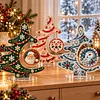 DIY Pearl Diamond Painting Acrylic Stand, Christmas Tabletop Decoration, Special Shaped Diamond Art Craft Kit for Home Decor