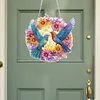 Diamond Painting Acrylic Hummingbird Flower Pendant