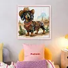 Cowboy Dachshund-11CT Stamped Cross Stitch 40*40cm/15.75*15.75in tapestrymarket
