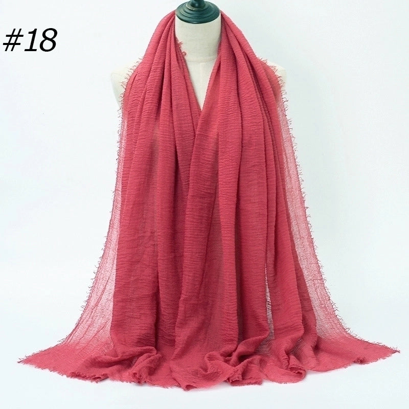 20 Pieces Fashion Solid Color Cotton Pashmina Scarves