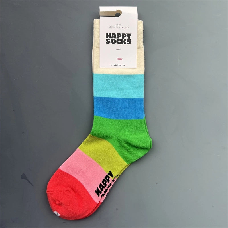 Women’s Vacation Minimalist Polka Dots Cotton Crew Socks A Pair