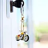 Motorrad-Diamant-Gem&auml;lde Schl&uuml;sselanh&auml;nger-Tier doppelseitig f&uuml;r Handtaschen-Dekoration f&uuml;r Erwachsene
