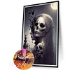(40*60cm)Halloween Skull Girl - Full Round Drill Diamond Painting