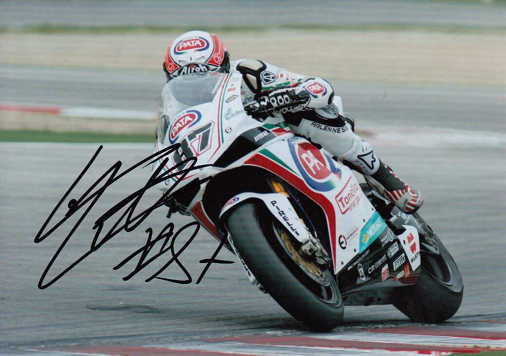 Lorenzo Zanetti Hand Signed PATA Racing Ducati 7x5 Photo Poster painting WSBK 2.