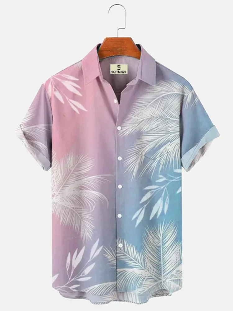 Men's Gradient Hawaiian Short Sleeve Shirt