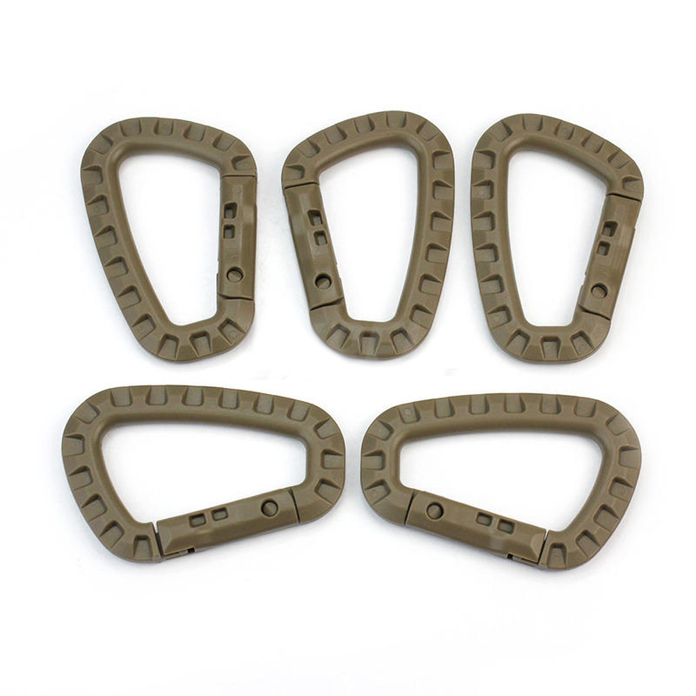 

5 Pcs Plastic Carabiner D-Ring Key Chain Clip Hook Camping Buckle Snap, 501 Original