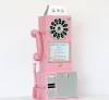 Decorative Telephones Model Retro Wall Mounted Phone Decoration Antique Vintage Rotary Dial Office Phone Ornament 