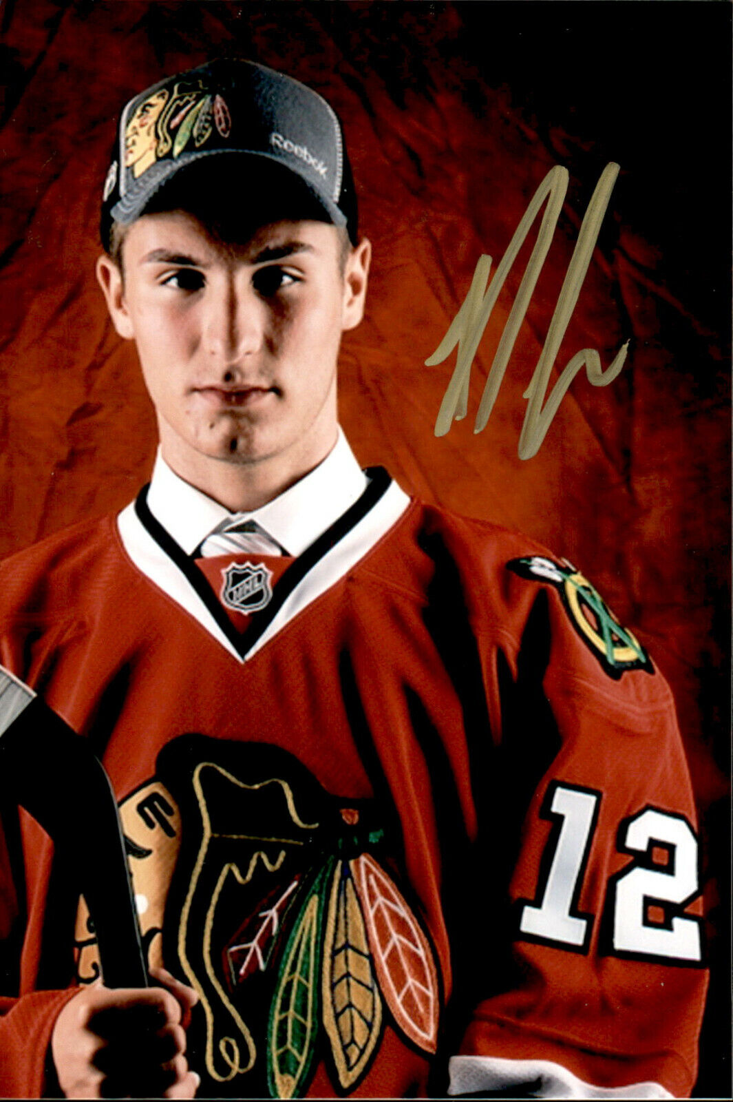 Dillon Fournier SIGNED 4x6 Photo Poster painting CHICAGO BLACKHAWKS #2