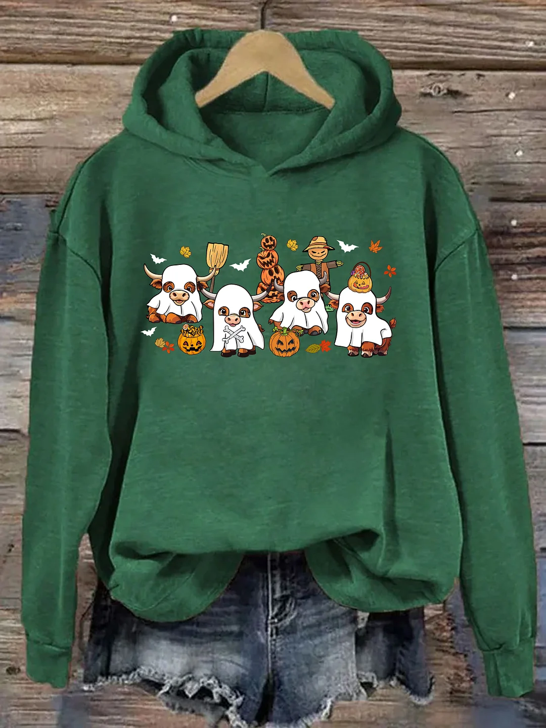 Highland Cow Halloween Hoodie