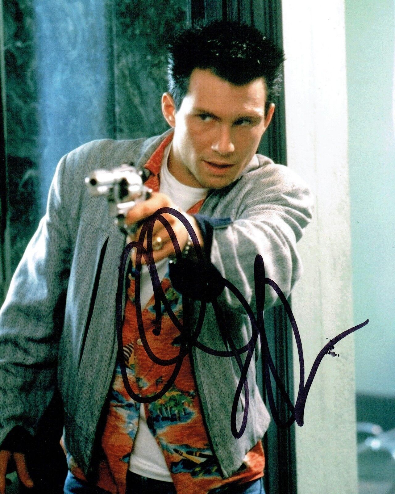 Christian SLATER SIGNED Autograph 10x8 Photo Poster painting AFTAL COA True Romance