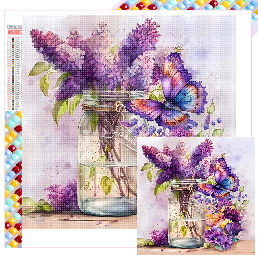 Lavender 40*40cm(picture) full square drill diamond painting