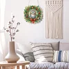 2D/Flat Christmas DIY Diamond Art Acrylic Pendant Wall Door Decoration (Wreath)