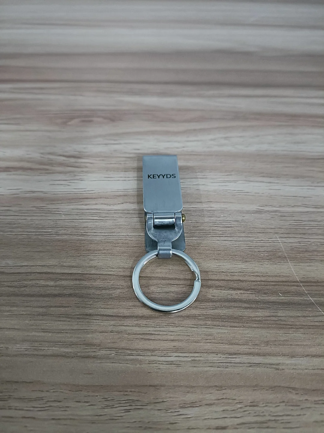 KEYYDS Metal Key Chains Stainless Steel Keyring Security Clip Belt Keychain Removable Keyring