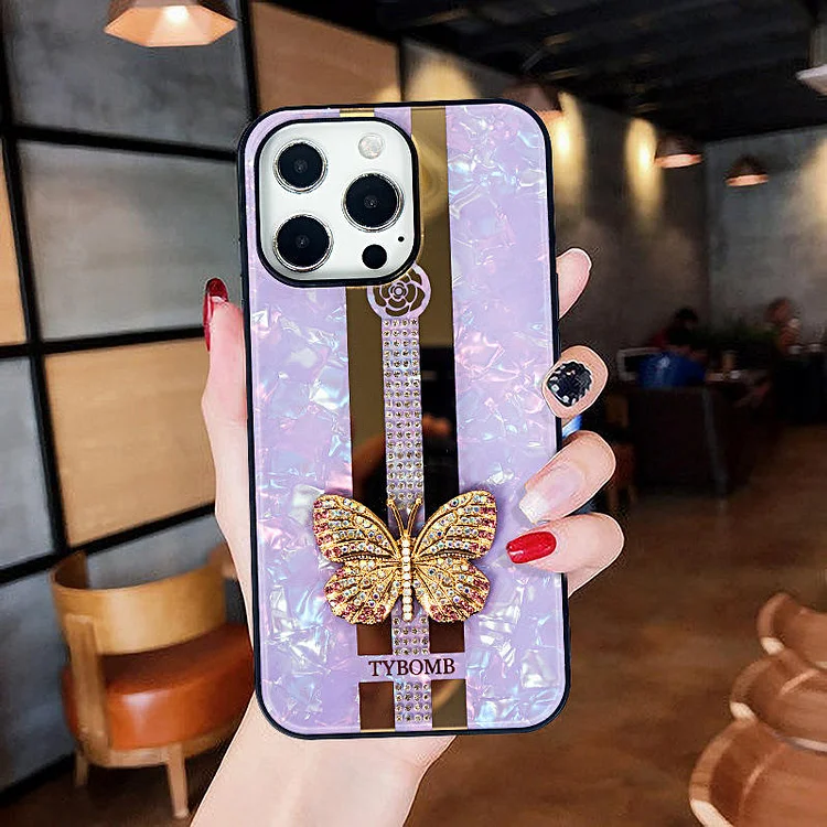 Butterfly accessory iPhone full cover phone case, both beautiful and anti drop