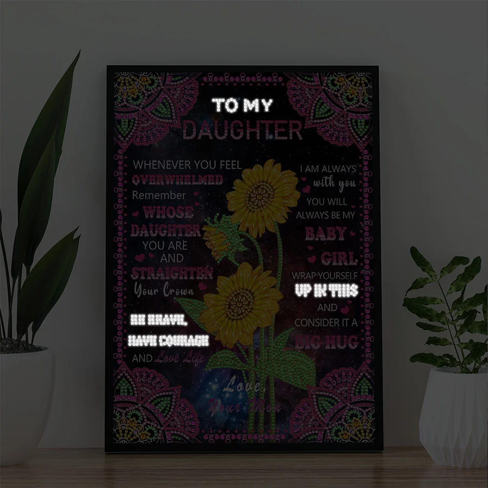 Diamond Painting - Partial Special Shaped Drill - Luminous Phrase(Canvas|30*40cm)