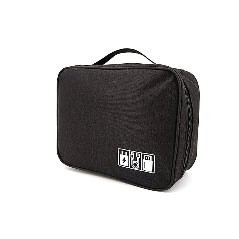 Home Portable Cable Digital Storage Bags Organizer USB Gadgets Wires Charger Power Battery Zipper Cosmetic Bag Case