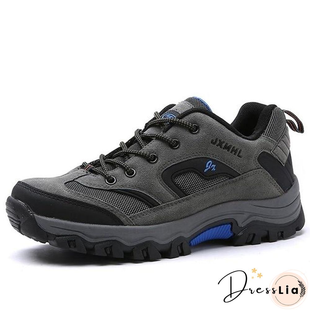 Fashion Men Shoes Comfortable Waterproof Outdoor Casual Shoes Lace-Up Rubber Sneakers