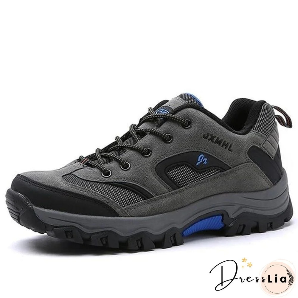 Fashion Men Shoes Comfortable Waterproof Outdoor Casual Shoes Lace-Up Rubber Sneakers