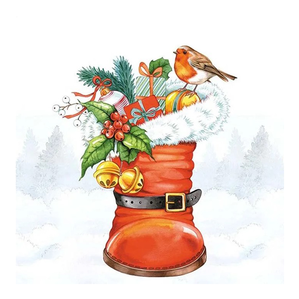 

Christmas Boots - Round Drill Diamond Painting - 30*30CM, 501 Original