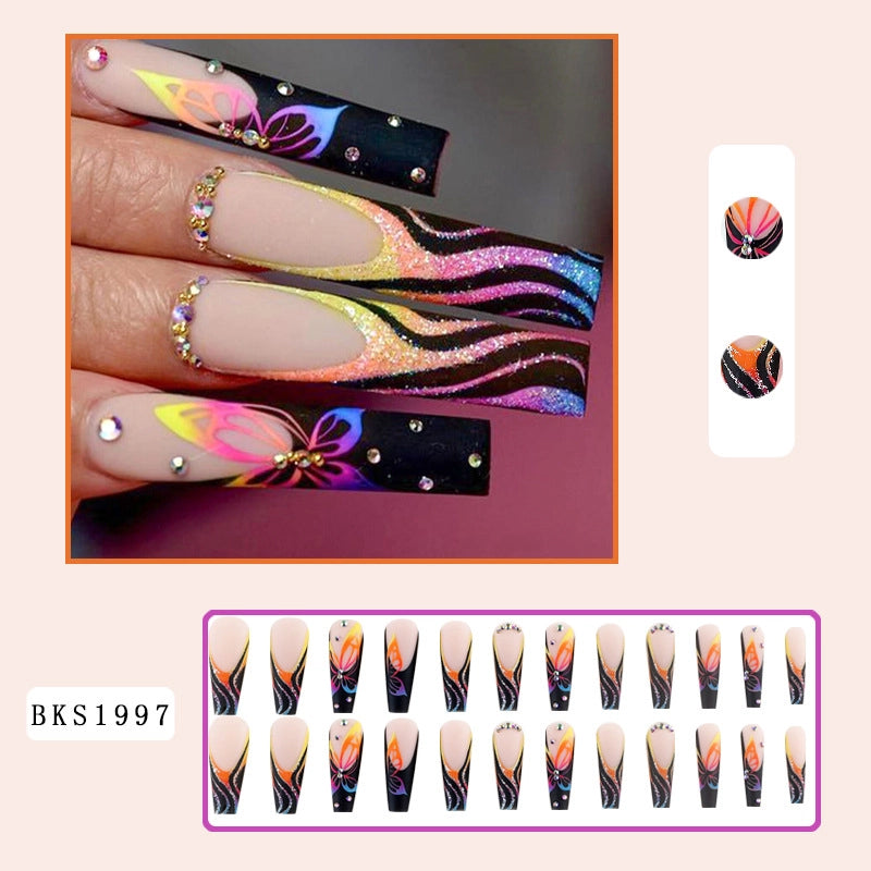 Cute Retro Sweet Cartoon Rose Abs Nail Patches 1 Set