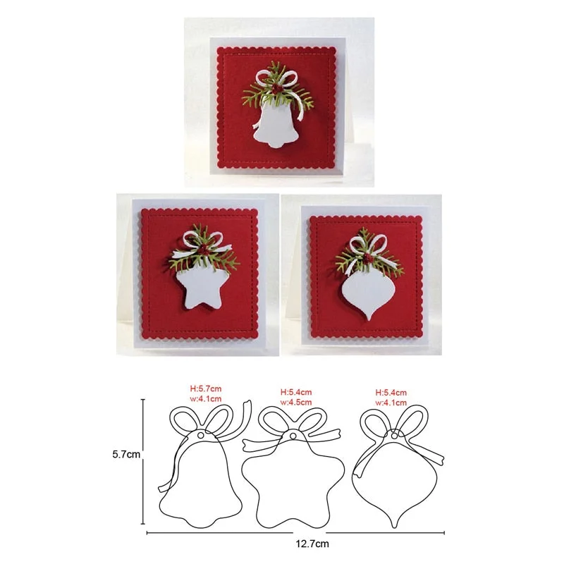 Metal Cutting Dies Cut Die Christmas Lace Bell Decorations Scrapbooking Dies Crafts Album Knife Mould Blade Punch Stencils Dies