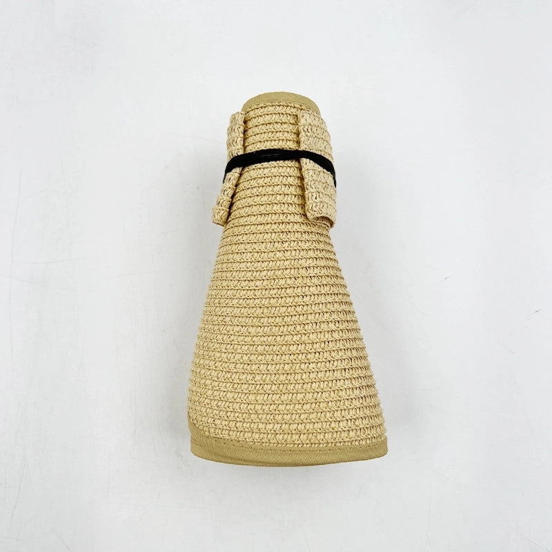 Women’s Vacation Solid Color Big Eaves Straw Hat