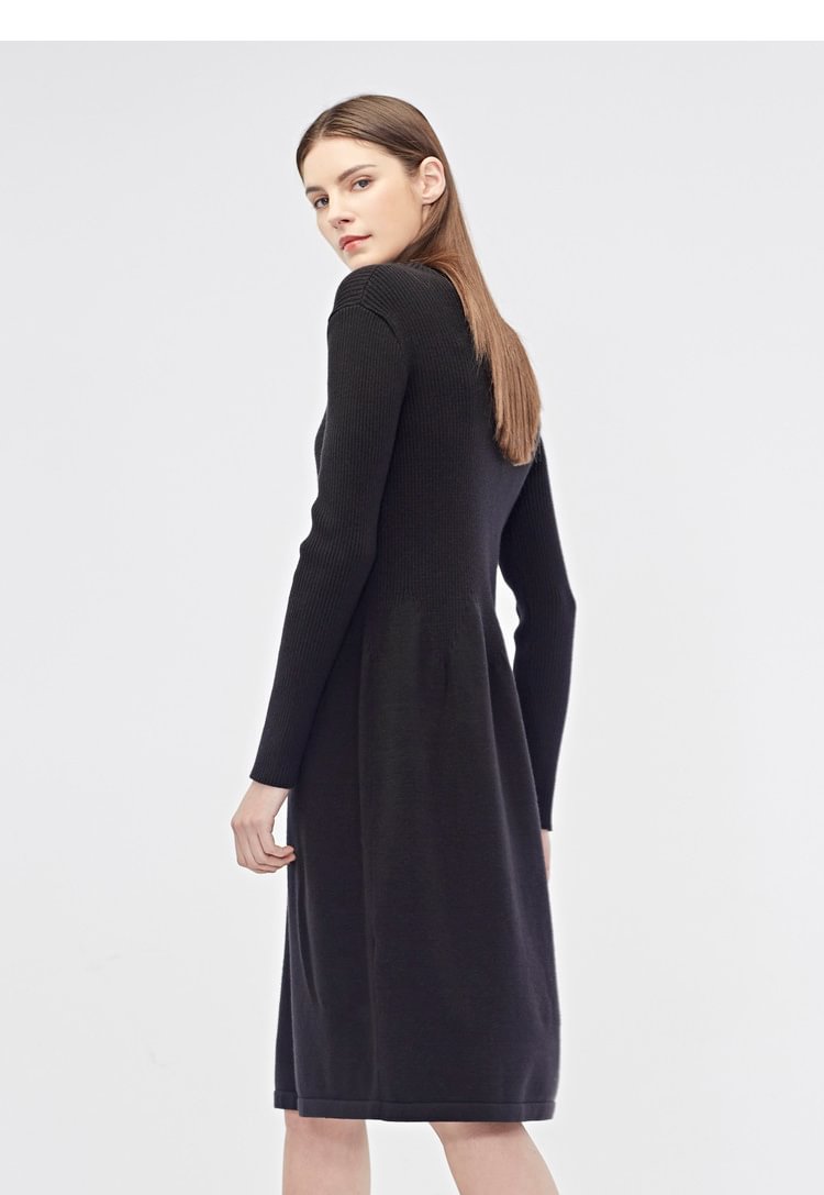 SDEER Simple Art and Smooth Knitted Dress