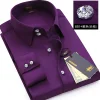 Men's business casual crystal button  shirt