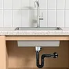 3In1 Bathroom Sink Drain Kit Flexible P-Trap Drain Pipe Replacement with Pop Up Stopper Expandable Flexible Downspout Pipe Anti Odor Filter Water Pipes