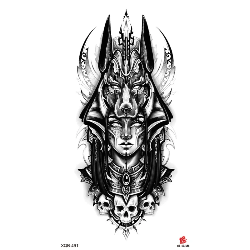 Sdrawing Full-arm Waterproof Tattoo Sticker Symbol Totem Animal Skeleton Small Arm Tattoo Sticker