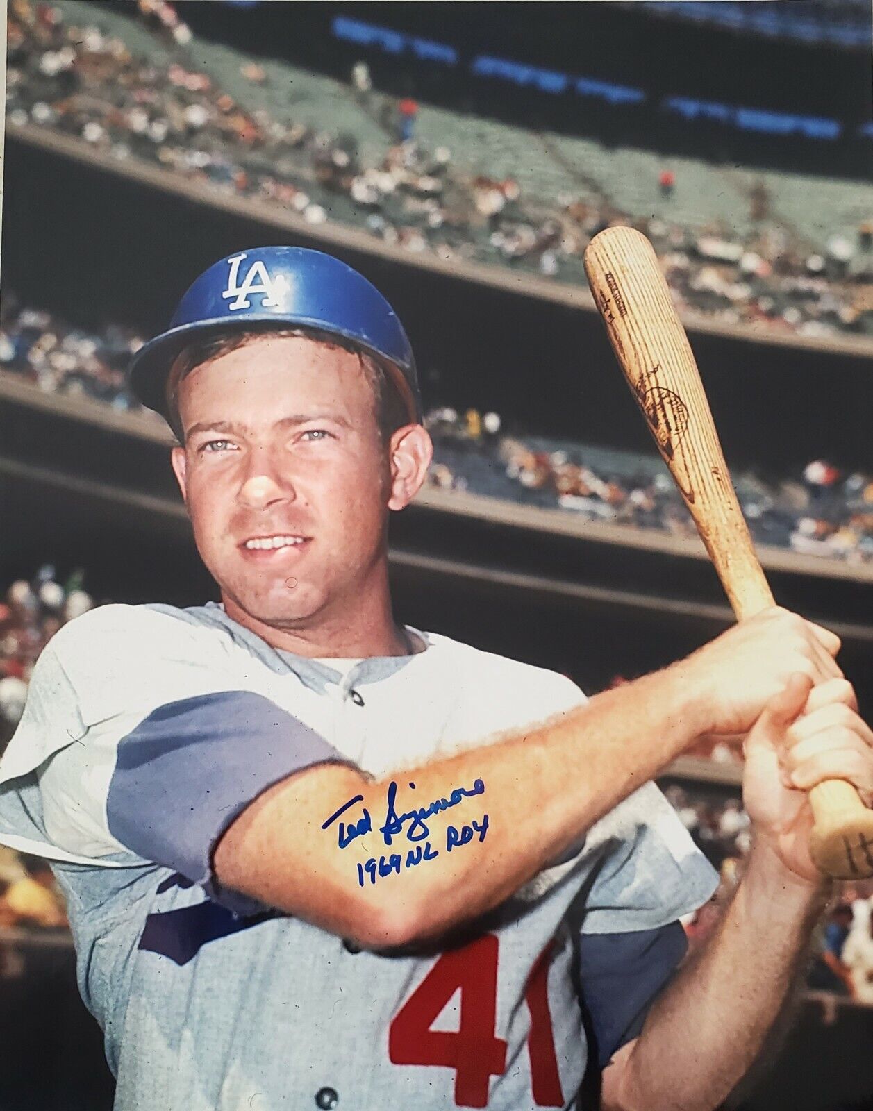 Signed 11X14 TED SIZEMORE Los Angeles Dodgers Autographed Photo Poster painting - COA