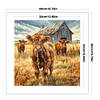 (US Only)Cattle Printed Cross Stitch Kit 40x40cm DIY 14CT Thread Art Needlework Decor