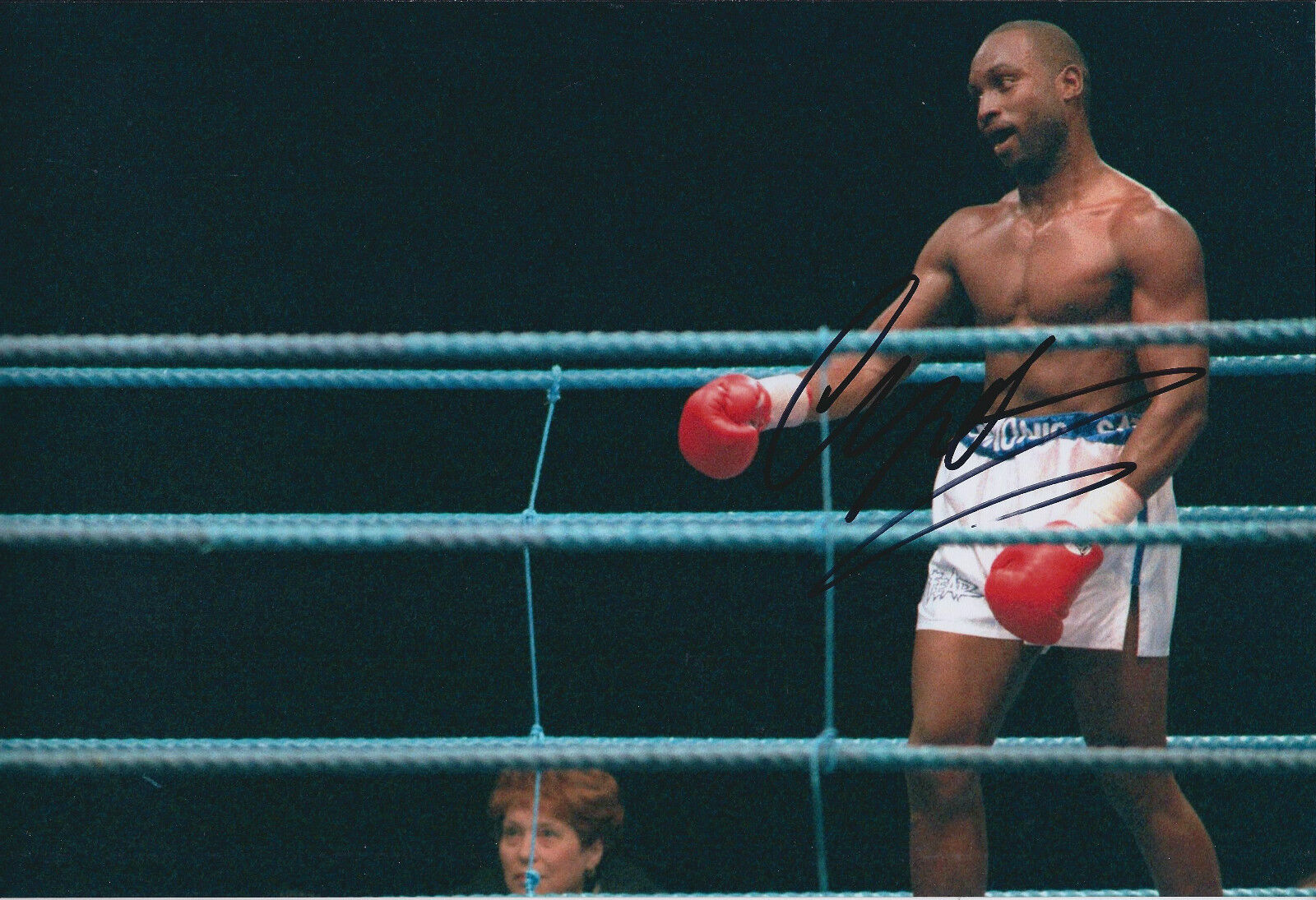 Nigel BENN Signed 12x8 Autograph Photo Poster painting AFTAL COA World Champion Boxer Genuine