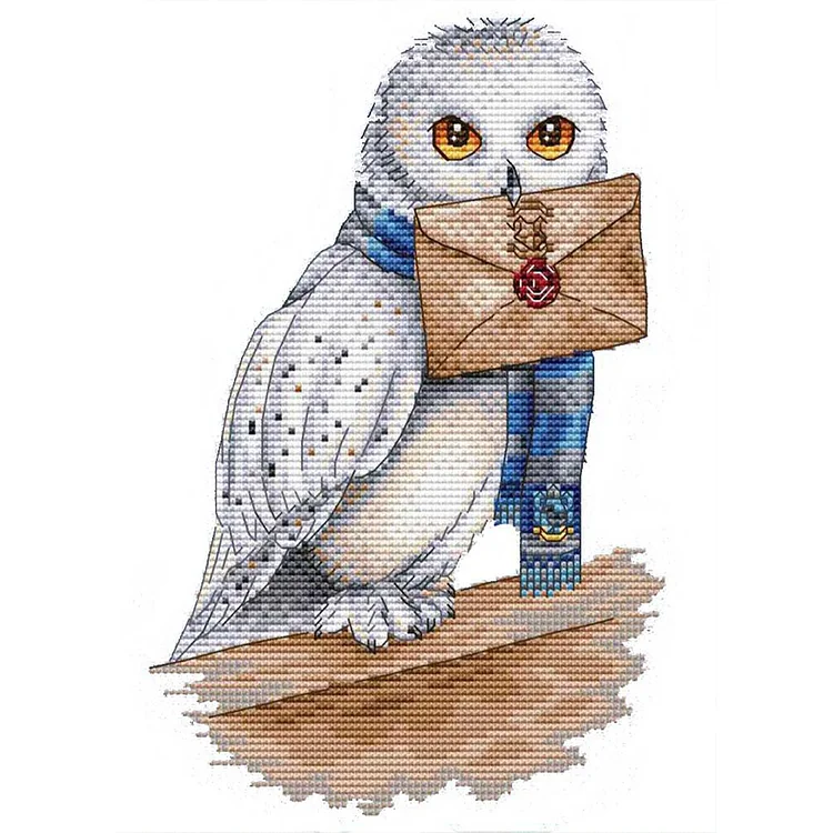 Coon Owl 14CT Counted Cross Stitch 30*40CM