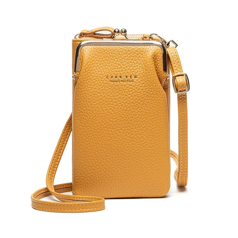 Fashion Small Crossbody Bags Women PU Leather Shoulder Messenger Bag Ladies Multi-functional Phone Purse Card Pocket Bolsas
