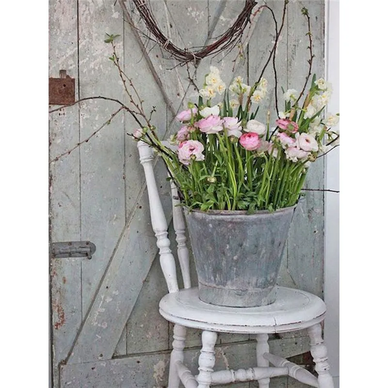 Diamond Painting - Full Round/Square Drill - Flowers On Chair(30*40 - 50*60cm)