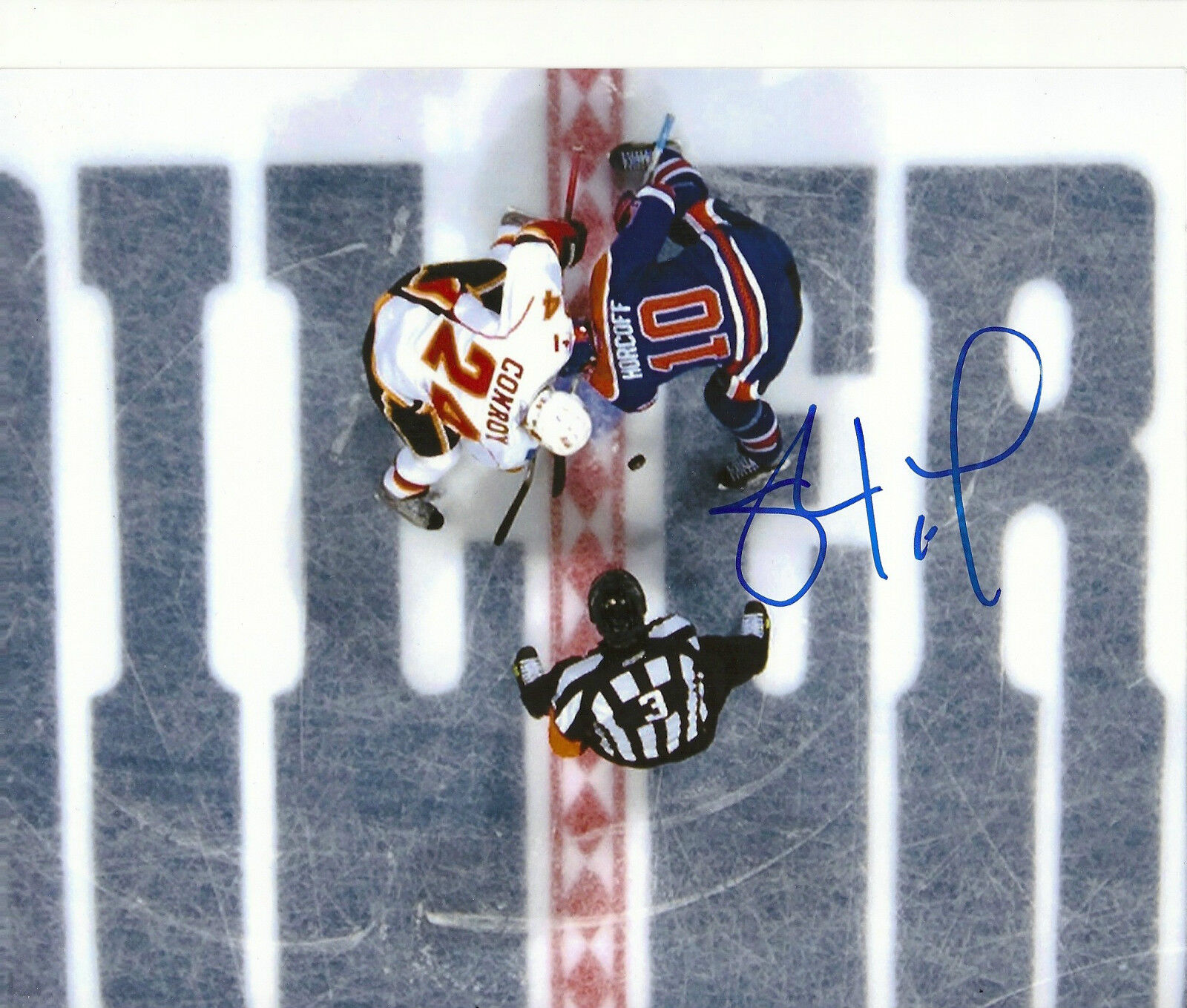 SHAWN HORCOFF EDMONTON OILERS SIGNED STANLEY 8X10 Photo Poster painting