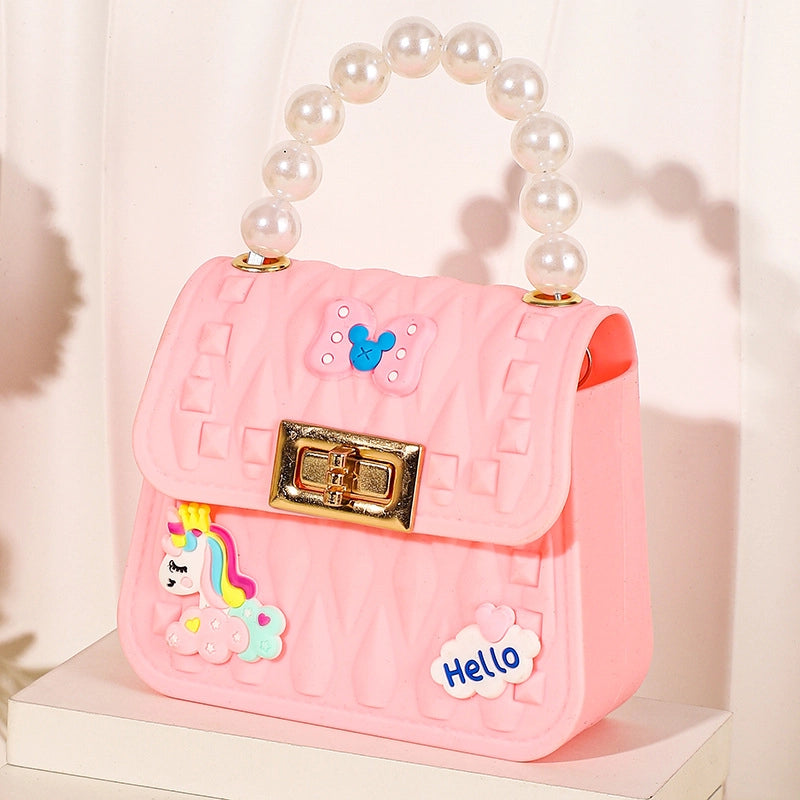 Women’s Silica Gel Animal Minimalist Classic Style Square Flip Cover Handbag