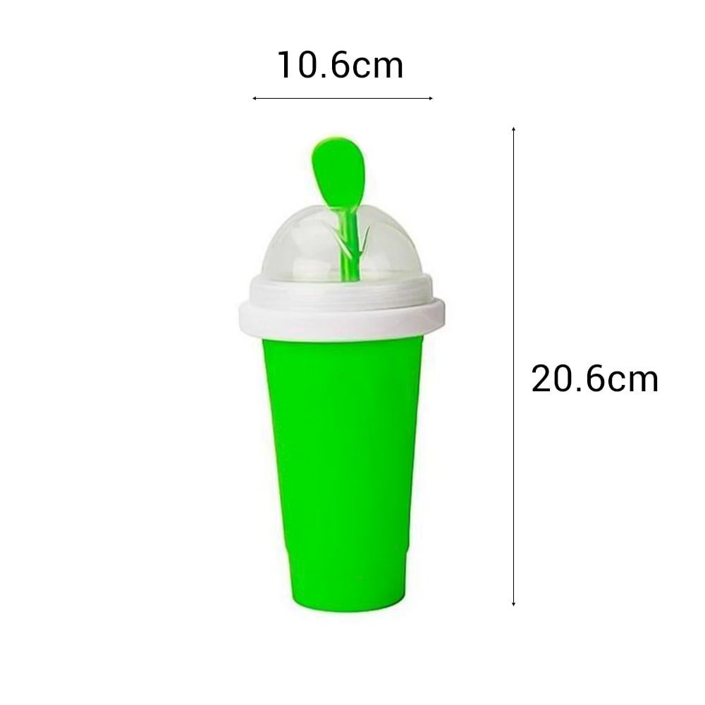 TIK TOK Magic Quick Frozen Smoothies Cup Cooling Cup Double Layer Squeeze Cup Slushy Maker 2PC-2 Slushie Maker Cup Homemade Milk Shake Ice Cream Maker DIY it for Children and Family