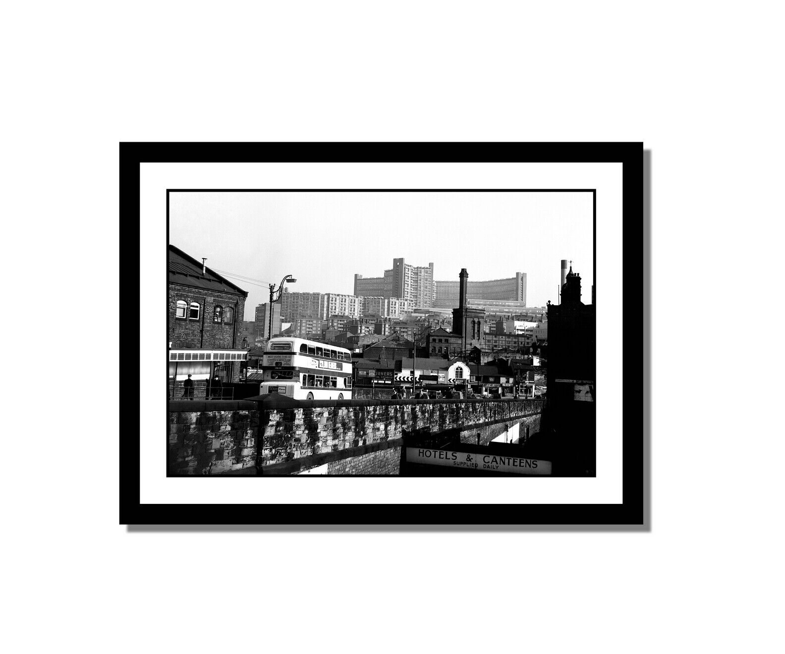 Framed Image of Sheffield - 18x12 inch Framed Iconic Photo Poster painting - Commercial Street