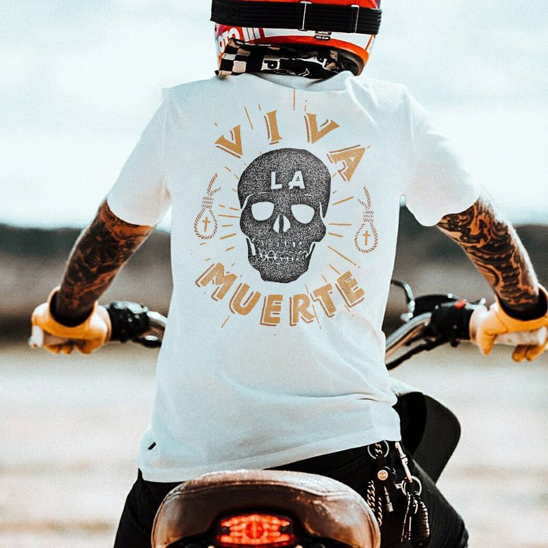 Skull viva muerte designer basic T-shirt -  