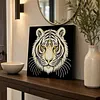 DIY Pearl Painting Tiger for Home Wall Decor with Frame(30x30cm)